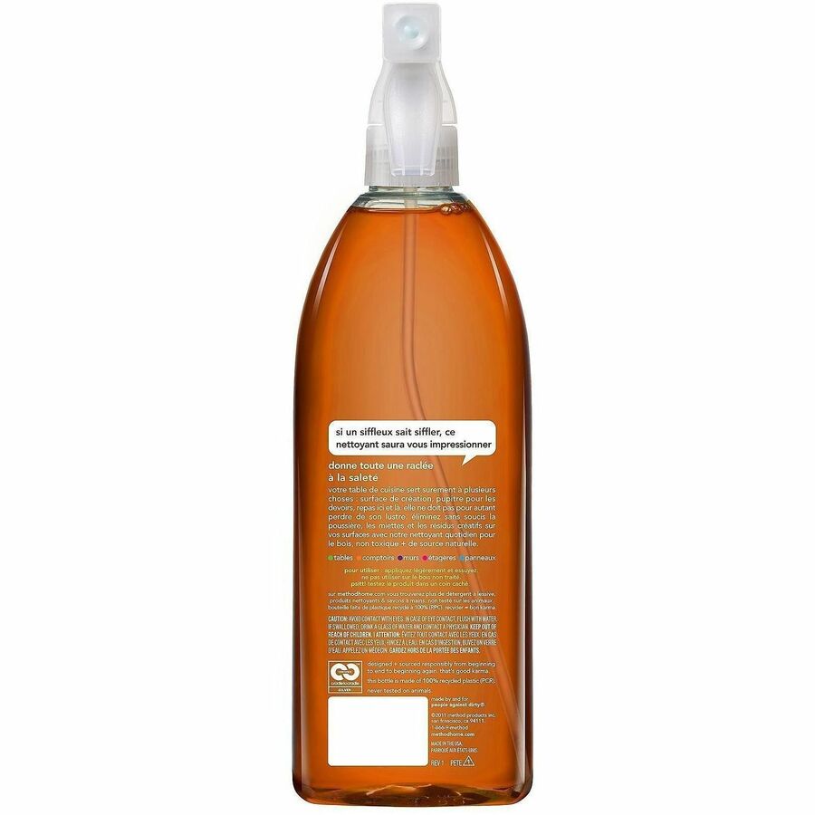 Method Daily Wood Cleaner, Almond Scent, Multi Surface Spray, 28 fl oz, Clear, 1 Each