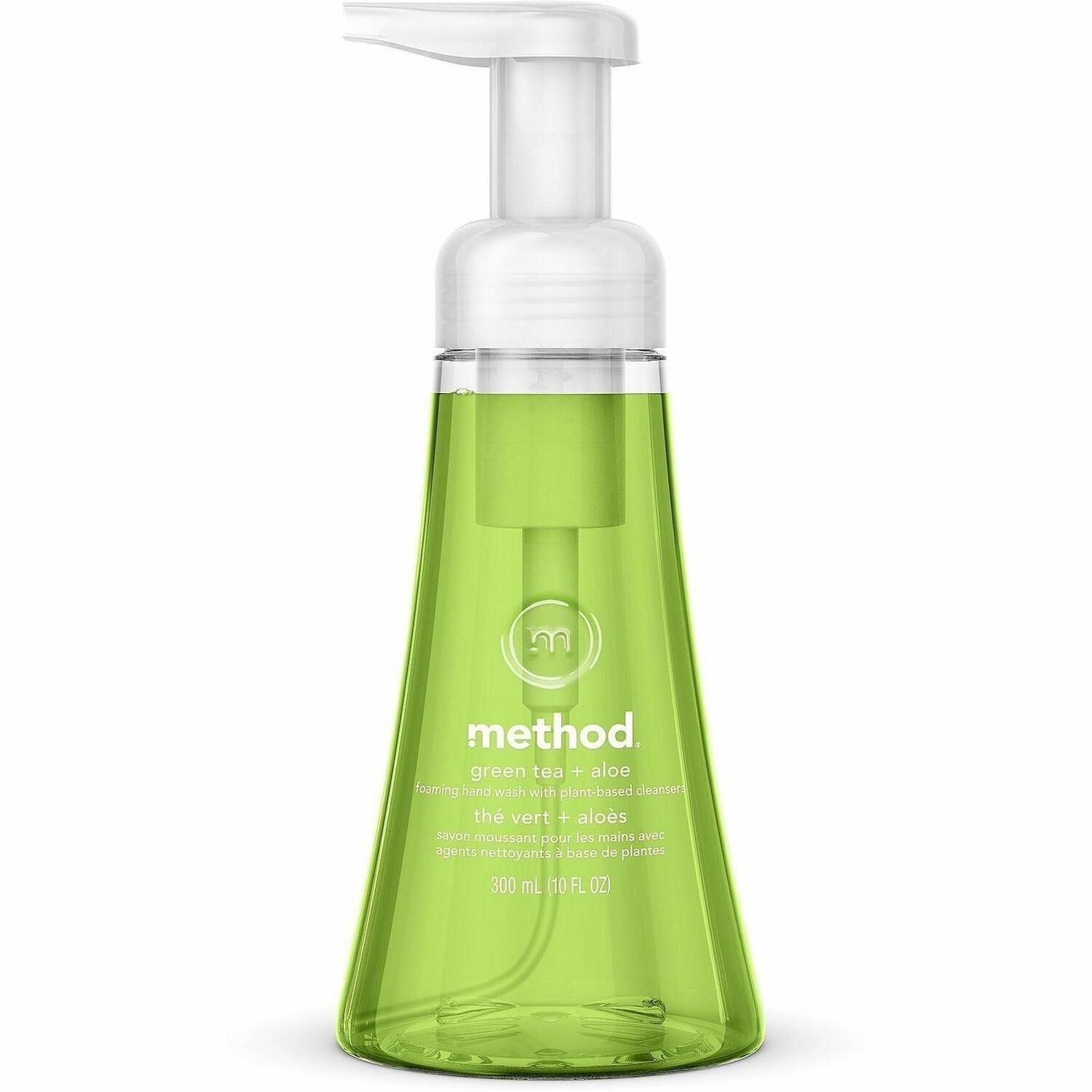 Method Green Tea + Aloe Foaming Hand Wash, Green Tea + Aloe Scent, 10 fl oz Bottle, Green, Cruelty-free, Paraben-free, Phthalate-free, 1 Each