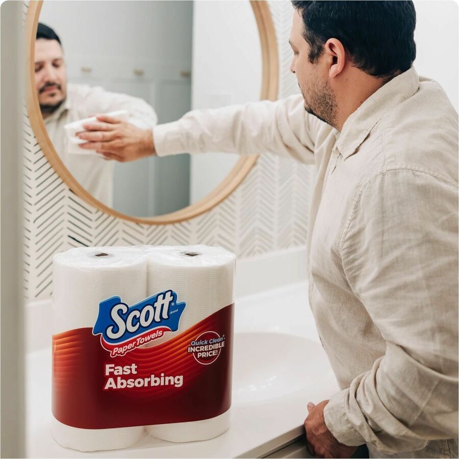 Scott Choose-A-Sheet Paper Towels, 62 Sheets per Roll, White, 6 Pack