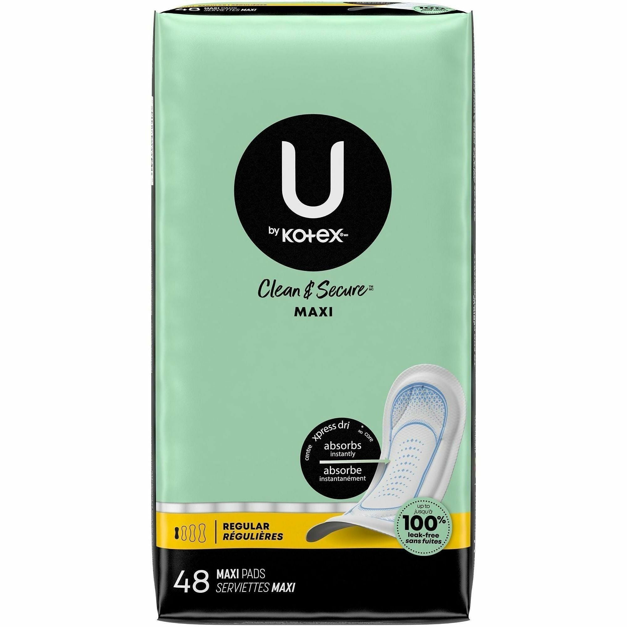 Maxi - Regular Absorbency, Anti-leak, Chlorine-free, Fragrance-free, Hypoallergenic, Pesticide-free, Latex-free - 48 / Pack