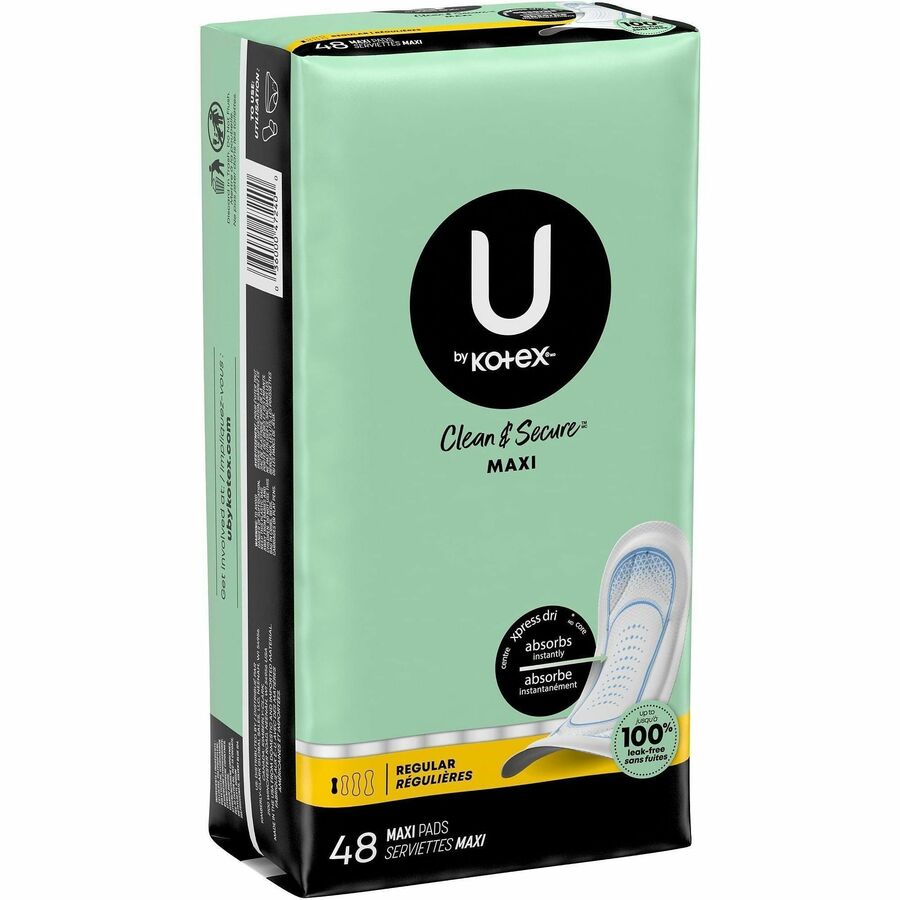 Maxi - Regular Absorbency, Anti-leak, Chlorine-free, Fragrance-free, Hypoallergenic, Pesticide-free, Latex-free - 48 / Pack