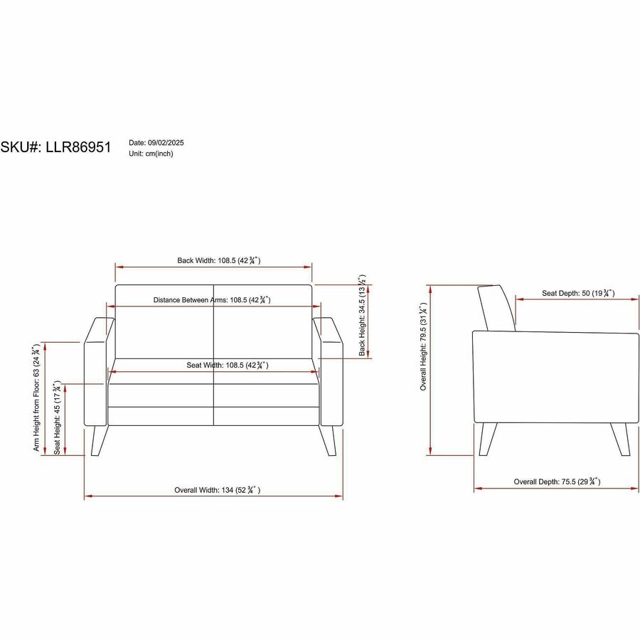 53.2" x 29.8" x 31" Overall Dimension - 1 / Each