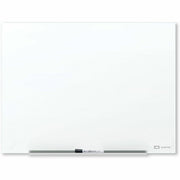 Quartet InvisaMount Anti-Glare Magnetic Glass Dry-Erase Board, 48" x 36", White, 1 Each