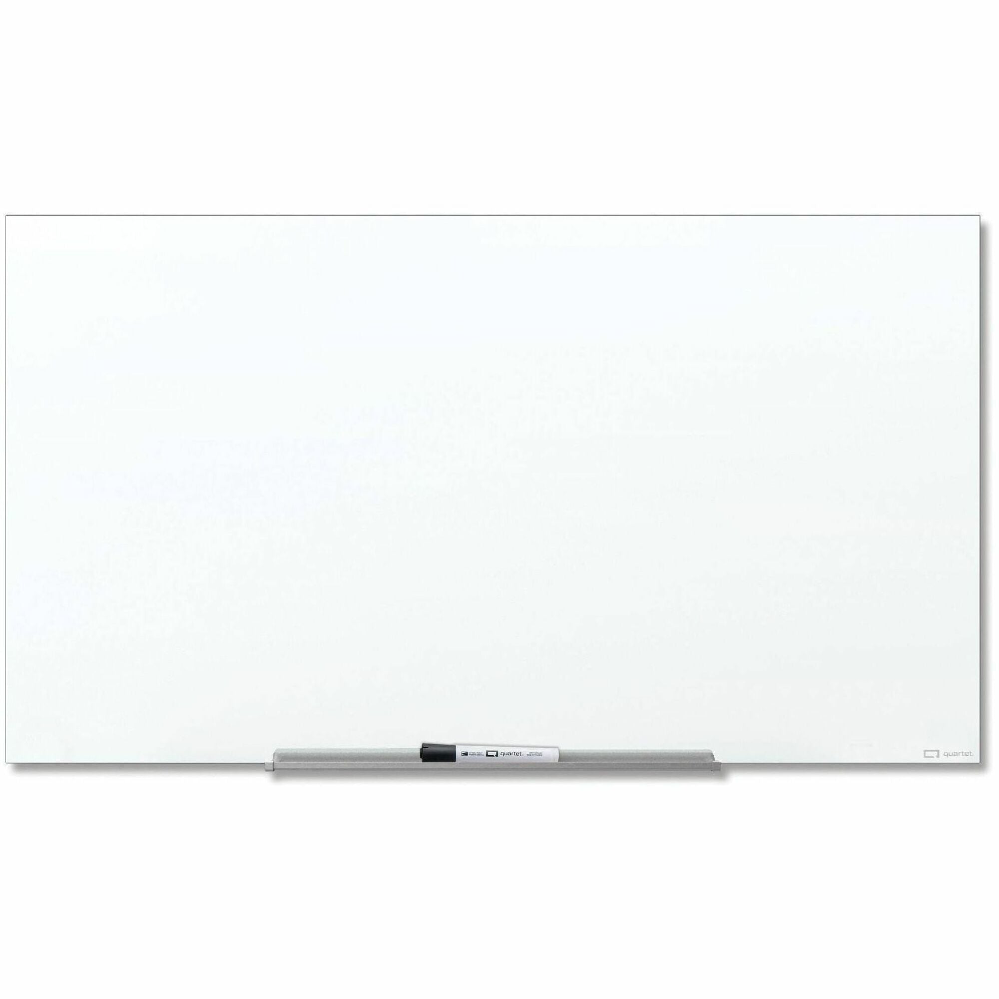 Quartet InvisaMount Anti-Glare Magnetic Glass Dry-Erase Board, 72" x 48", White, 1 Each