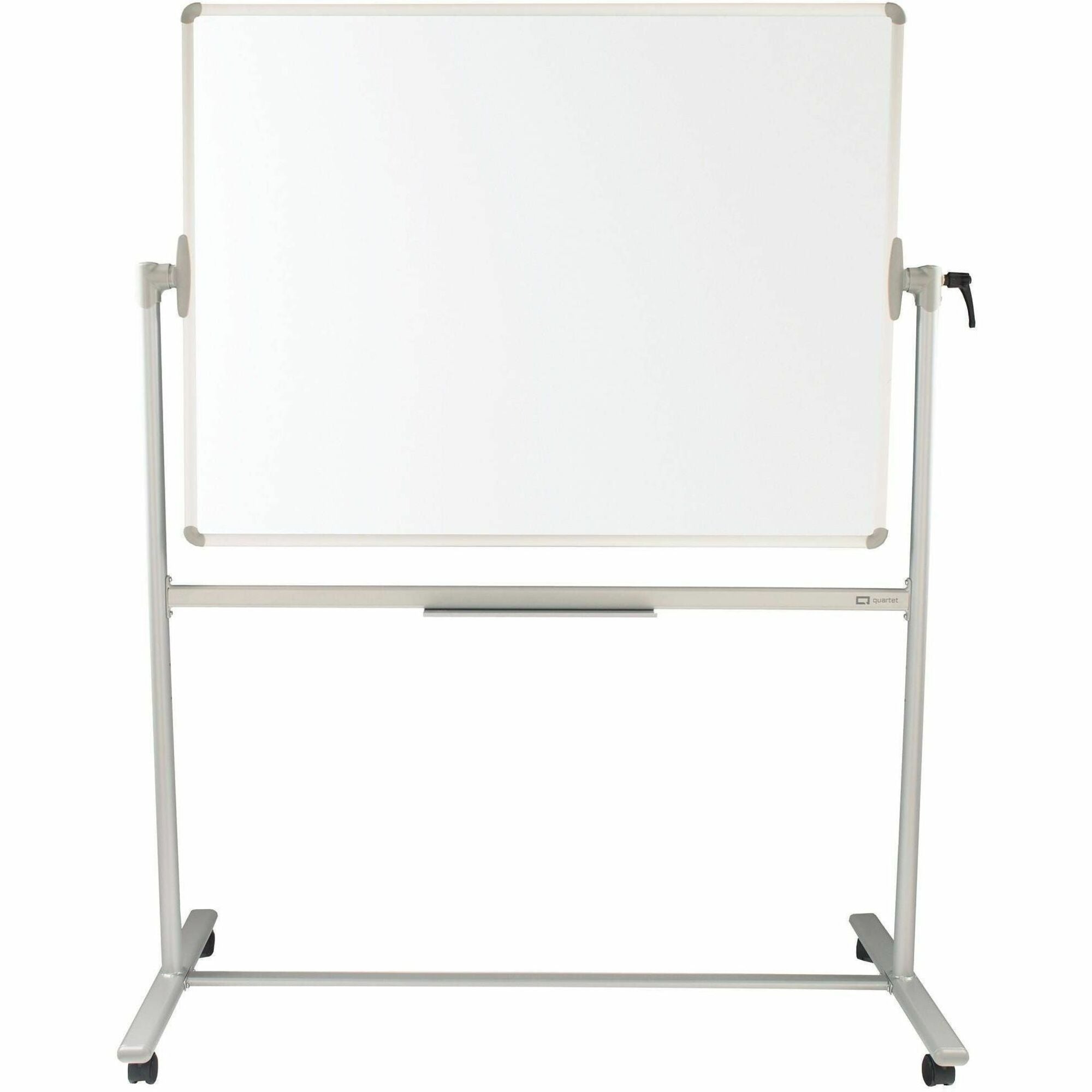 48" (4 ft) Width x 36" (3 ft) Height - White Surface - Silver Frame - Magnetic - Stain Resistant, Ghost Resistant, Rotate, Handle, Wheels - 1 Each