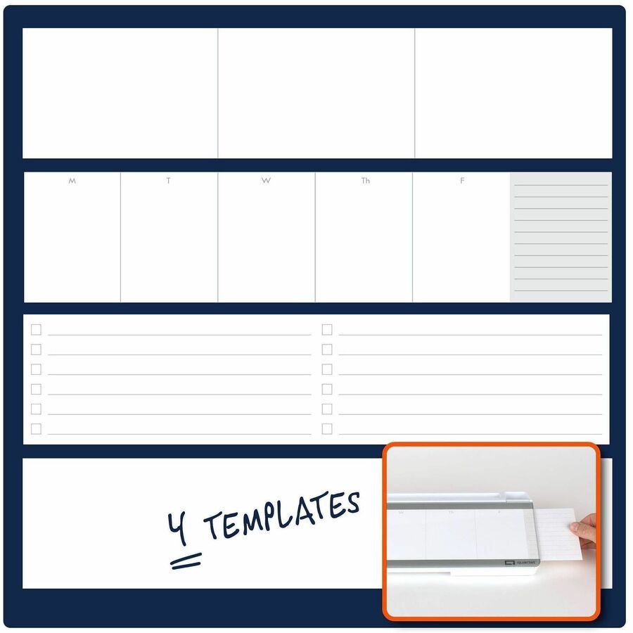 18" (1.5 ft) Width x 6" (0.5 ft) Height - White Glass Surface - Desktop - Non-absorbent, Stain Resistant, Ghost Resistant, Scratch Resistant, Dent Resistant - 1 Each