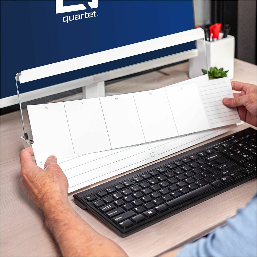 18" (1.5 ft) Width x 6" (0.5 ft) Height - White Glass Surface - Desktop - Non-absorbent, Stain Resistant, Ghost Resistant, Scratch Resistant, Dent Resistant - 1 Each