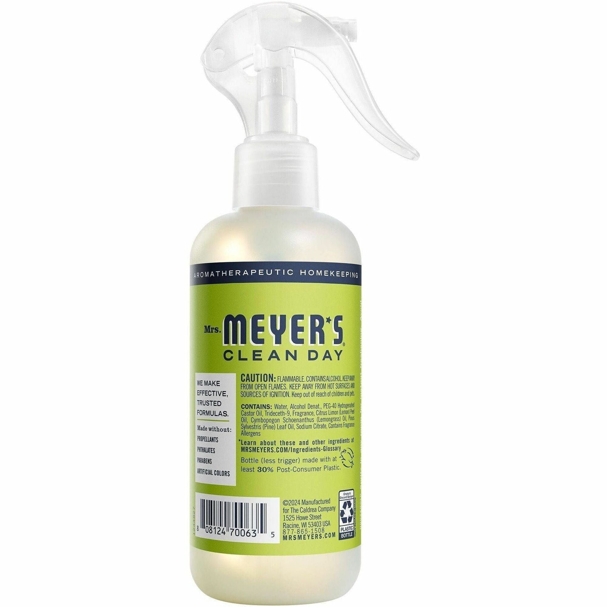 Mrs. Meyer's Clean Day Room Refresh Spray - Spray - 8 fl oz (0.3 quart) - Lemony Verbena - Non-aerosol, Phthalate-free, Paraben-free, Cruelty-free - 1 Each