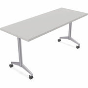 Special-T ZIA Series Training Tables Collection - Rectangle Top - Powder Coated T-shaped Base x 24" Table Top Width x 72" Table Top Depth - 29" Height - Training - Gray - High Pressure Laminate (HPL) - Cast Aluminum, Steel Base Material - 6 / Bundle