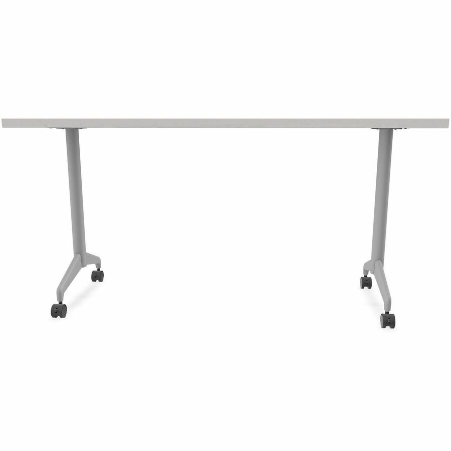 Special-T ZIA Series Training Tables Collection - Rectangle Top - Powder Coated T-shaped Base x 24" Table Top Width x 72" Table Top Depth - 29" Height - Training - Gray - High Pressure Laminate (HPL) - Cast Aluminum, Steel Base Material - 6 / Bundle