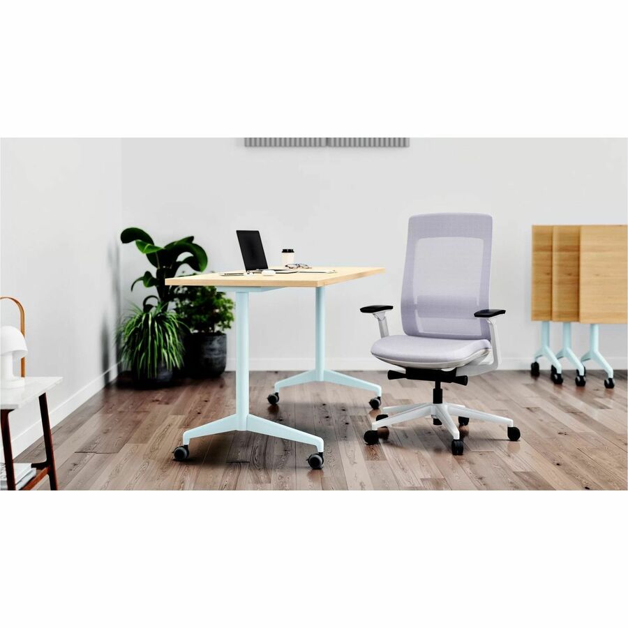 Special-T ZIA Series Training Tables Collection - Rectangle Top - Powder Coated T-shaped Base x 24" Table Top Width x 72" Table Top Depth - 29" Height - Training - Gray - High Pressure Laminate (HPL) - Cast Aluminum, Steel Base Material - 6 / Bundle
