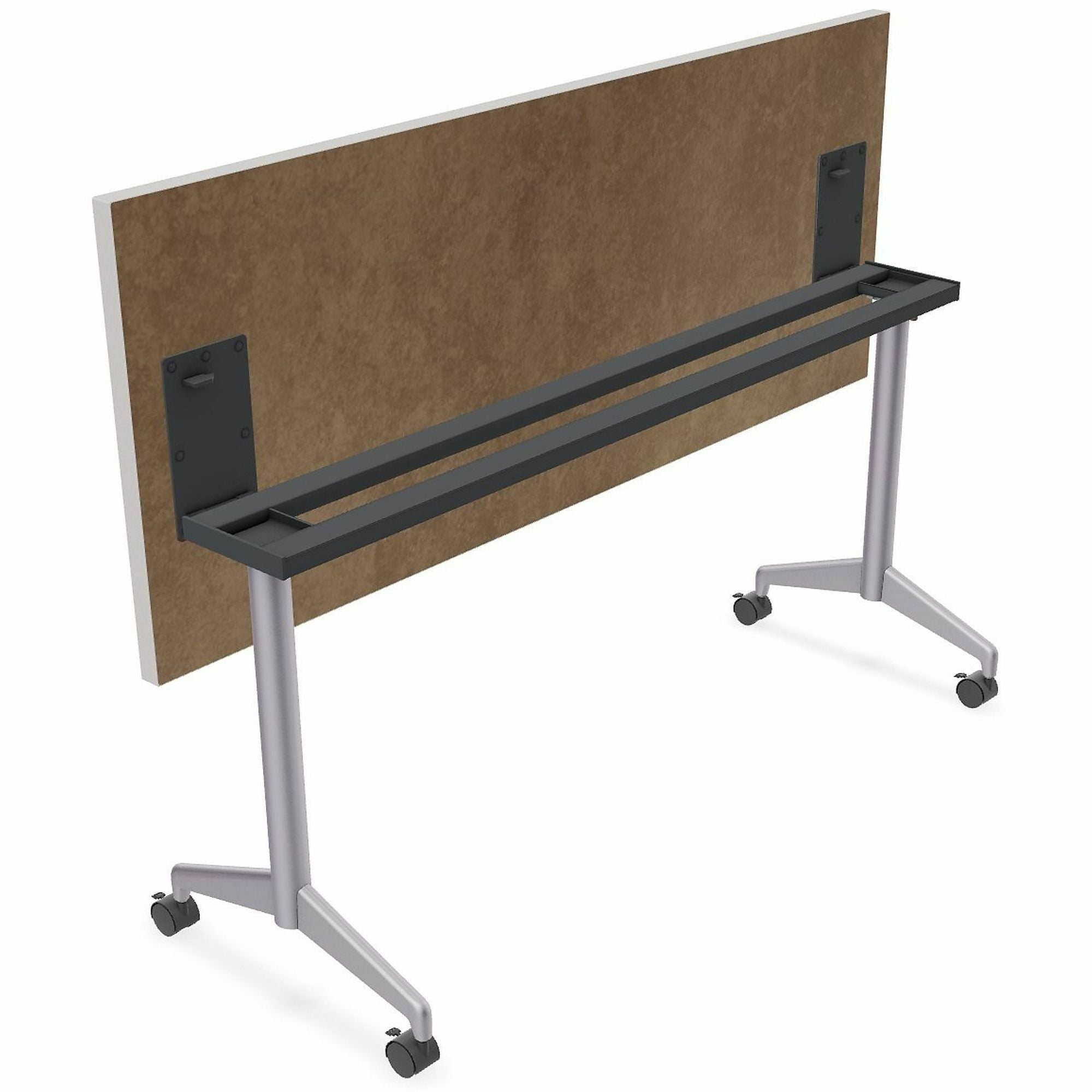 Special-T ZIA Series Training Tables Collection - Rectangle Top - Powder Coated T-shaped Base x 24" Table Top Width x 72" Table Top Depth - 29" Height - Training - Gray - High Pressure Laminate (HPL) - Cast Aluminum, Steel Base Material - 6 / Bundle