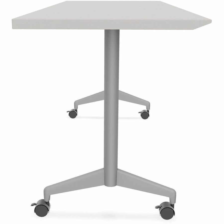 Special-T ZIA Series Training Tables Collection - Rectangle Top - Powder Coated T-shaped Base x 24" Table Top Width x 72" Table Top Depth - 29" Height - Training - Gray - High Pressure Laminate (HPL) - Cast Aluminum, Steel Base Material - 6 / Bundle