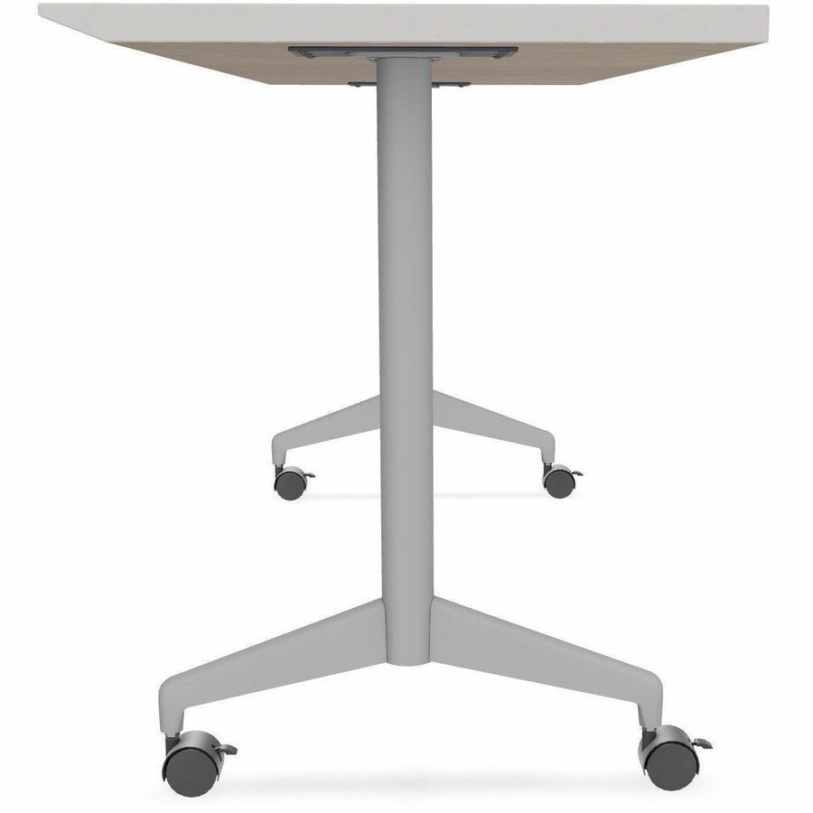 Special-T ZIA Series Training Tables Collection - Rectangle Top - Powder Coated T-shaped Base x 24" Table Top Width x 72" Table Top Depth - 29" Height - Training - Gray - High Pressure Laminate (HPL) - Cast Aluminum, Steel Base Material - 6 / Bundle