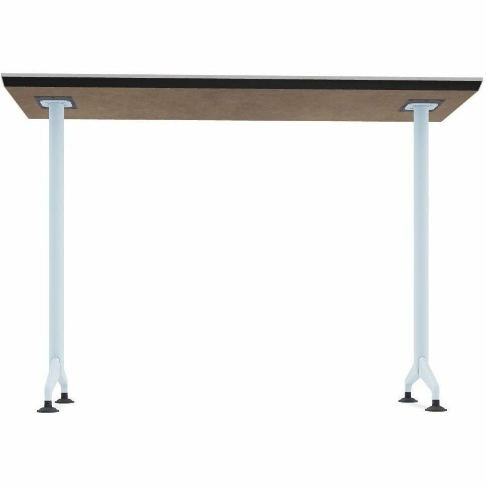Special-T ZIA Series Training Tables Collection - Rectangle Top - Powder Coated T-shaped Base x 24" Table Top Width x 72" Table Top Depth - 42" Height - Training - Gray - High Pressure Laminate (HPL) - Cast Aluminum, Steel Base Material - 6 / Bundle