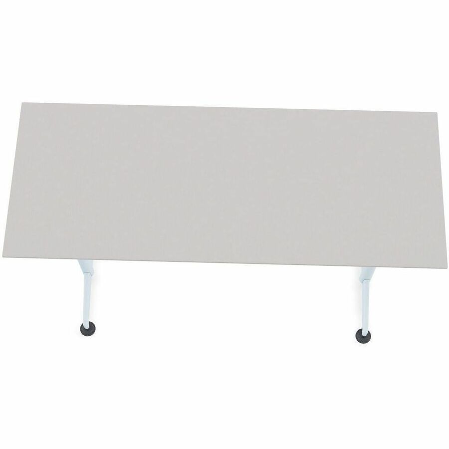 Special-T ZIA Series Training Tables Collection - Rectangle Top - Powder Coated T-shaped Base x 24" Table Top Width x 72" Table Top Depth - 42" Height - Training - Gray - High Pressure Laminate (HPL) - Cast Aluminum, Steel Base Material - 6 / Bundle