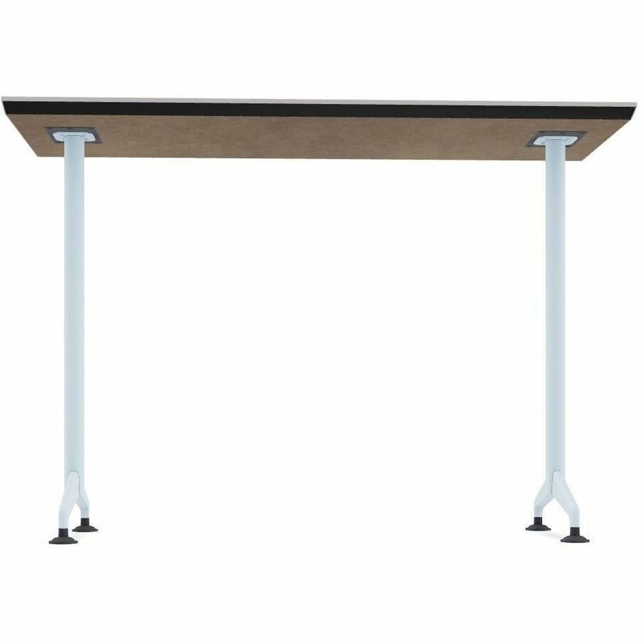 Special-T ZIA Series Training Tables Collection - Rectangle Top - Powder Coated T-shaped Base x 24" Table Top Width x 72" Table Top Depth - 42" Height - Training - Gray - High Pressure Laminate (HPL) - Cast Aluminum, Steel Base Material - 6 / Bundle