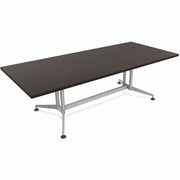 Special-T ZIA Series Conference Table, Rectangle Top, 84" W x 48" D x 29" H, Ebony Recon High Pressure Laminate, Powder Coated Double Column Cast Aluminum/Steel Base, 2 Tables per Bundle