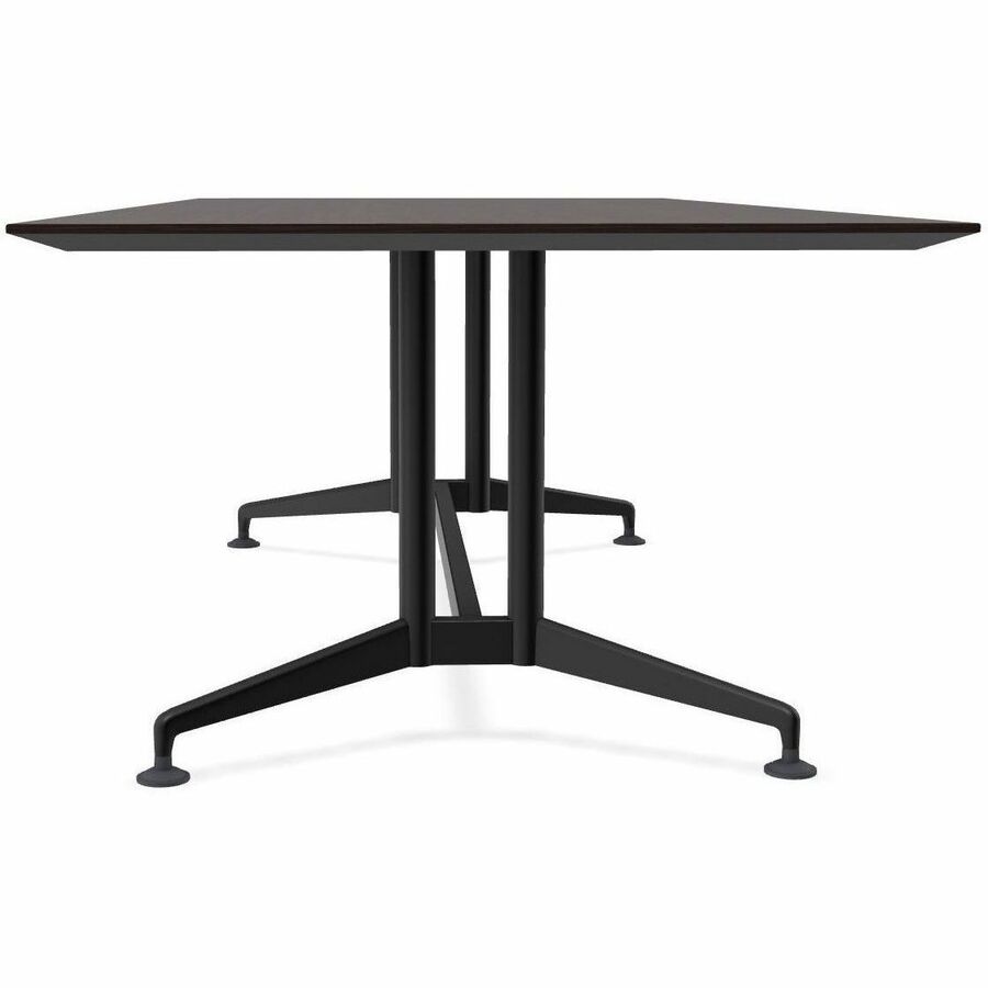 Special-T ZIA Series Conference Table, Rectangle Top, 84" W x 48" D x 29" H, Ebony Recon High Pressure Laminate, Powder Coated Double Column Cast Aluminum/Steel Base, 2 Tables per Bundle