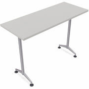 Special-T ZIA Series Training Tables Collection - Rectangle Top - Powder Coated T-shaped Base x 24" Table Top Width x 60" Table Top Depth - 42" Height - Training - Gray - High Pressure Laminate (HPL) - Cast Aluminum, Steel Base Material - 8 / Bundle
