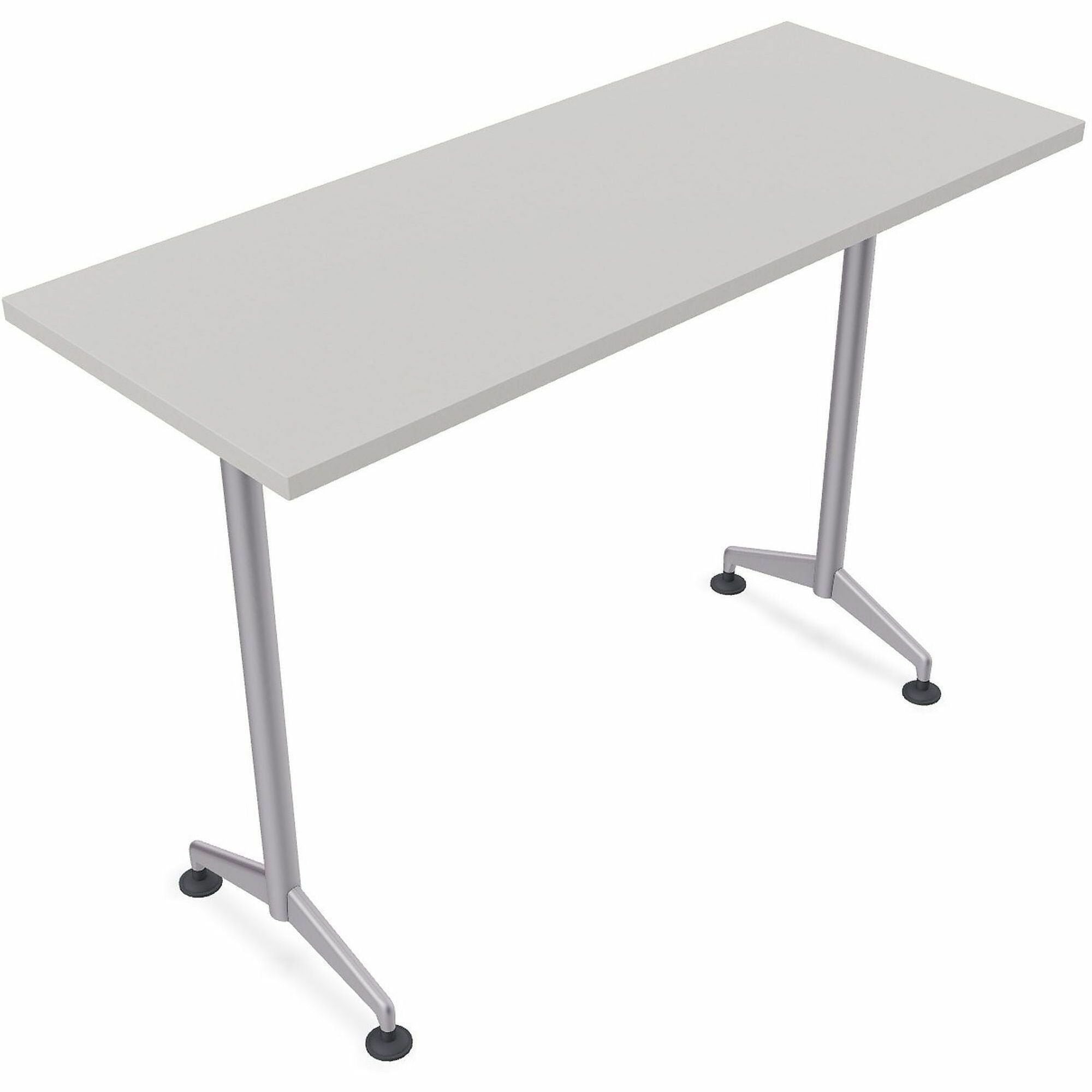 Special-T ZIA Series Training Tables Collection - Rectangle Top - Powder Coated T-shaped Base x 24" Table Top Width x 60" Table Top Depth - 42" Height - Training - Gray - High Pressure Laminate (HPL) - Cast Aluminum, Steel Base Material - 8 / Bundle