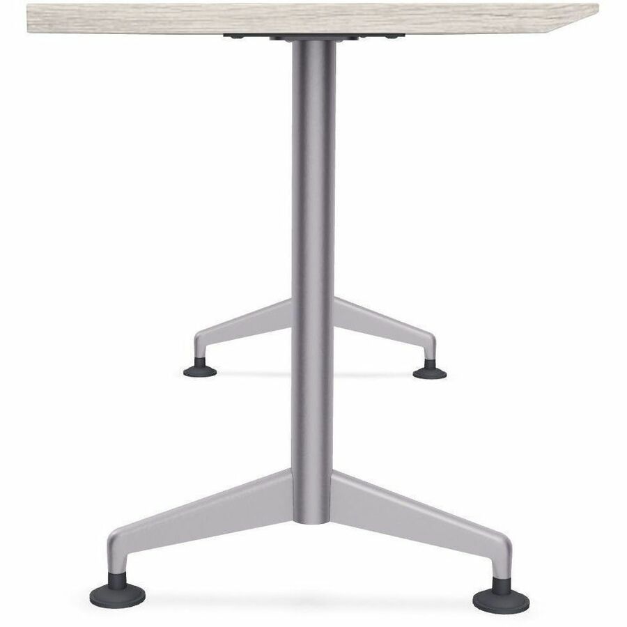 Special-T ZIA Series Training Tables, Rectangle, 24" x 48", Gray Driftwood, High Pressure Laminate, Powder Coated T-shaped Base, Cast Aluminum/Steel, Foldable, Flip-top, 6 Tables per Bundle