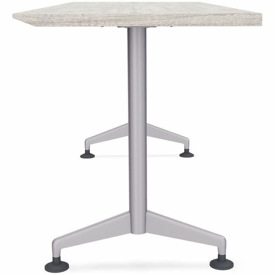Special-T ZIA Series Training Tables, Rectangle, 24" x 48", Gray Driftwood, High Pressure Laminate, Powder Coated T-shaped Base, Cast Aluminum/Steel, Foldable, Flip-top, 6 Tables per Bundle