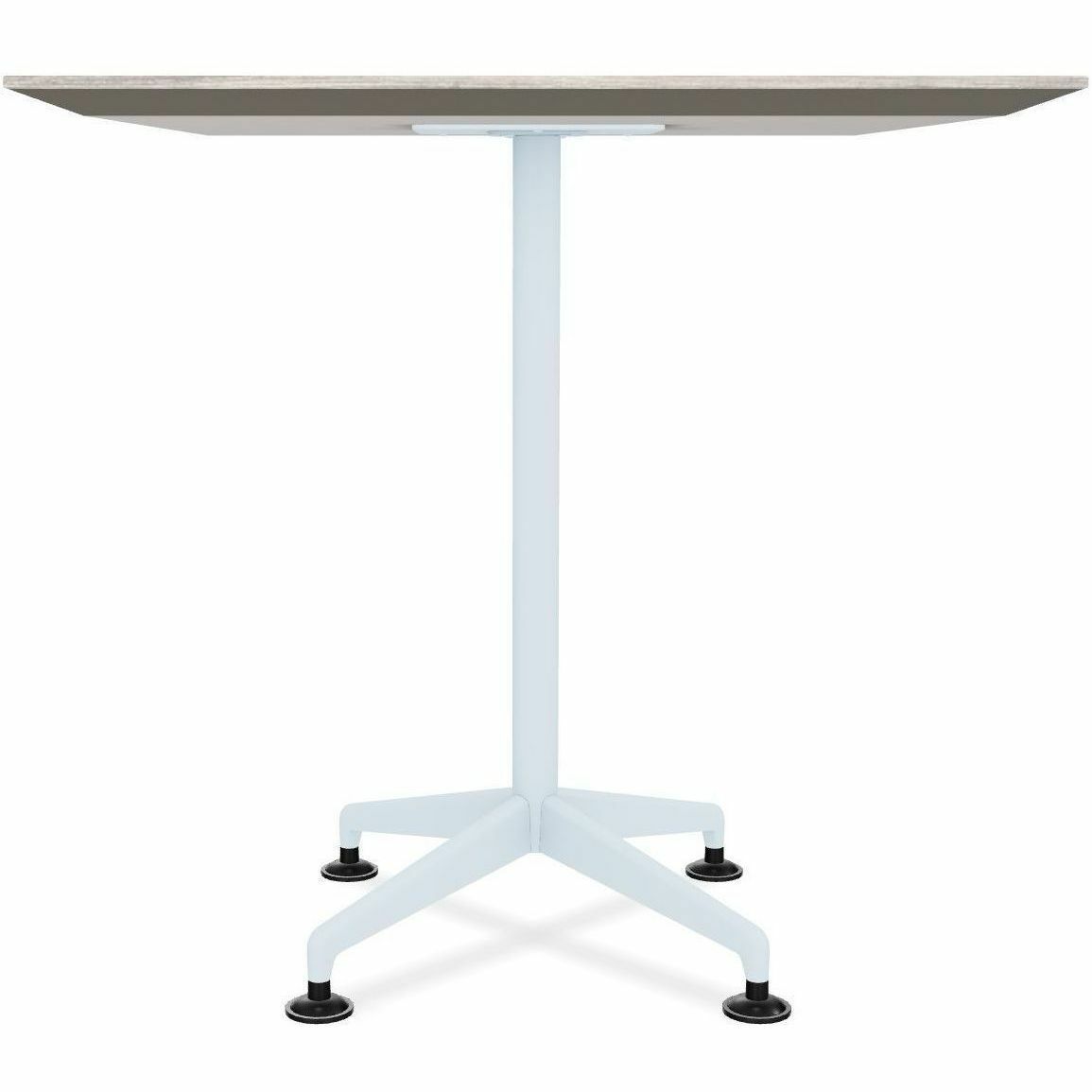 Special-T ZIA Series Hospitality Tables, Square 36"x36", 29" Height, Gray Driftwood High Pressure Laminate, Powder Coated X-Shaped Cast Aluminum/Steel Base, Mid-Century Modern Style, 8 per Bundle