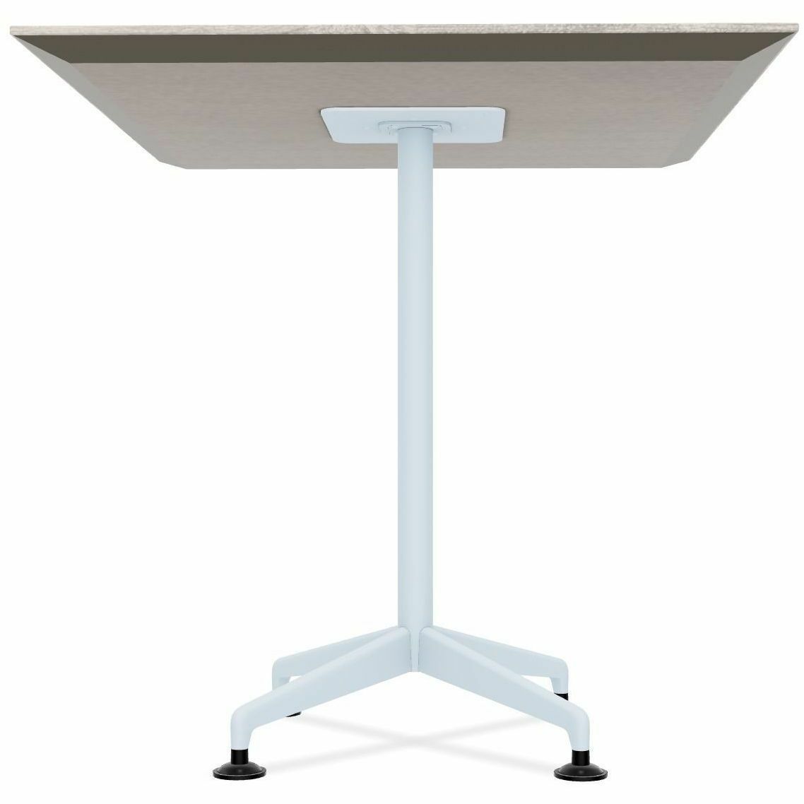 Special-T ZIA Series Hospitality Tables, Square 36"x36", 29" Height, Gray Driftwood High Pressure Laminate, Powder Coated X-Shaped Cast Aluminum/Steel Base, Mid-Century Modern Style, 8 per Bundle