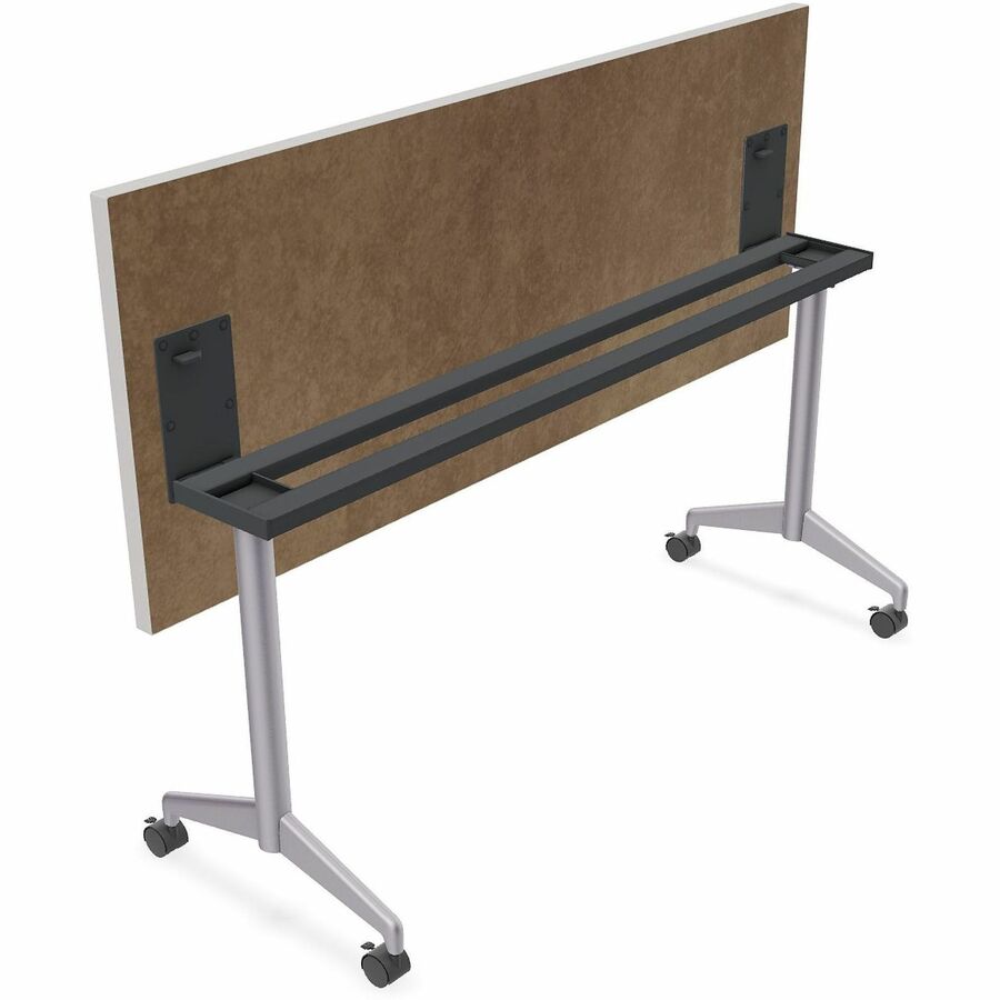 Special-T ZIA Series Training Tables Collection - Rectangle Top - Powder Coated T-shaped Base x 24" Table Top Width x 48" Table Top Depth - 29" Height - Training - Gray - High Pressure Laminate (HPL) - Cast Aluminum, Steel Base Material - 6 / Bundle