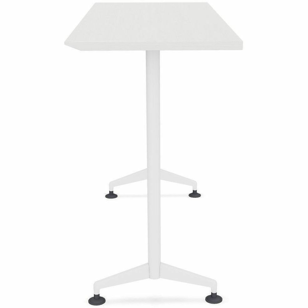 Special-T ZIA Series Training Tables, Rectangle Top, 24" x 48", 42" Height, White High Pressure Laminate, Powder Coated T-shaped Cast Aluminum & Steel Base, 8 per Bundle