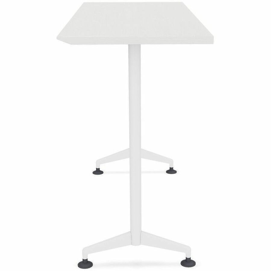 Special-T ZIA Series Training Tables, Rectangle Top, 24" x 48", 42" Height, White High Pressure Laminate, Powder Coated T-shaped Cast Aluminum & Steel Base, 8 per Bundle
