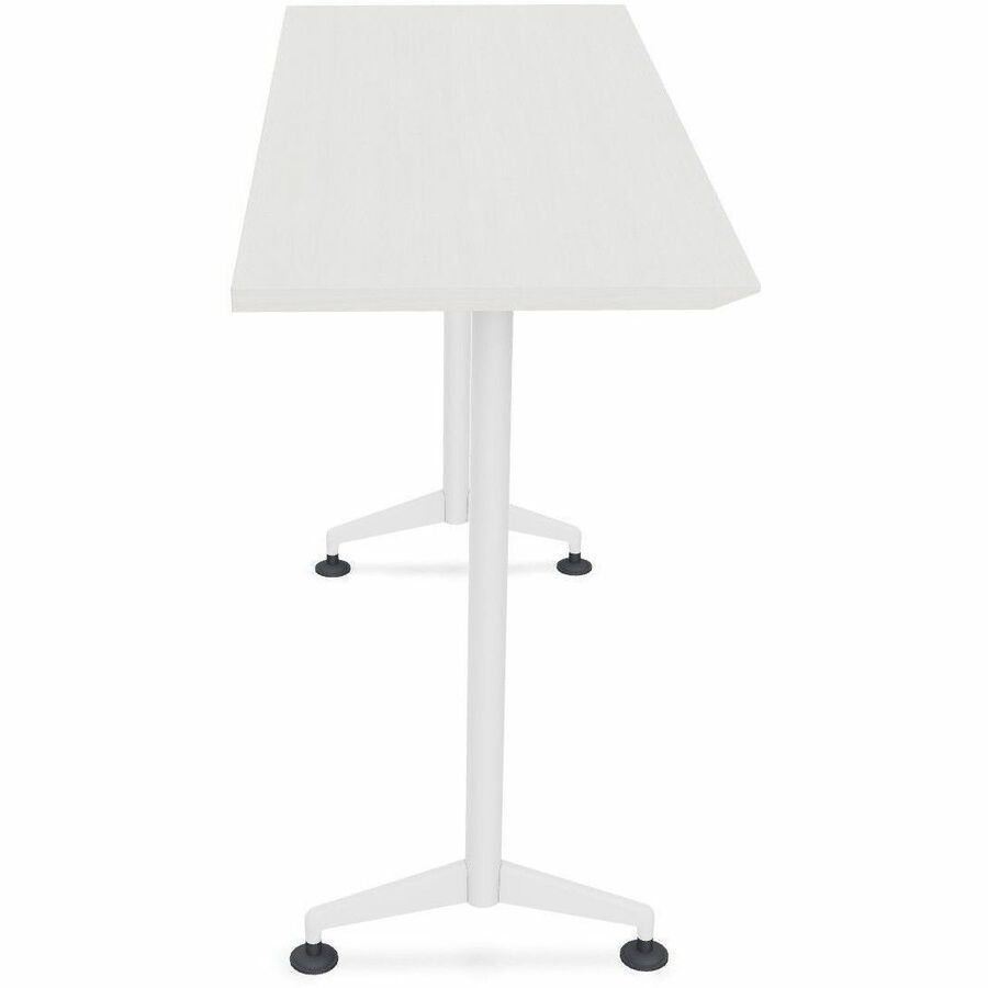Special-T ZIA Series Training Tables, Rectangle Top, 24" x 48", 42" Height, White High Pressure Laminate, Powder Coated T-shaped Cast Aluminum & Steel Base, 8 per Bundle
