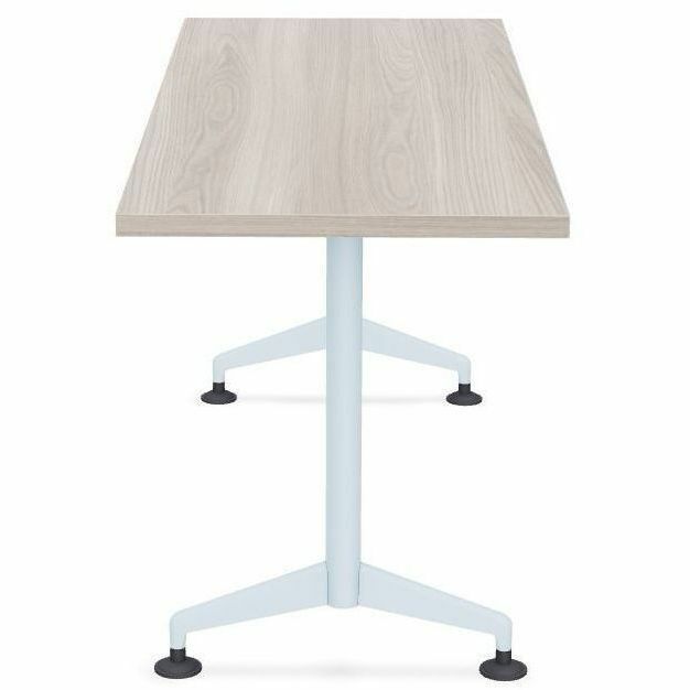 Special-T ZIA Series Training Tables, Rectangle, 24" x 60", Gray Driftwood, High Pressure Laminate, Powder Coated T-shaped Base, Cast Aluminum/Steel, Foldable, Flip-top, 6 Tables per Bundle