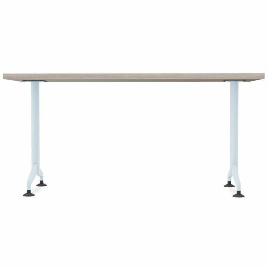 Special-T ZIA Series Training Tables, Rectangle, 24" x 60", Gray Driftwood, High Pressure Laminate, Powder Coated T-shaped Base, Cast Aluminum/Steel, Foldable, Flip-top, 6 Tables per Bundle