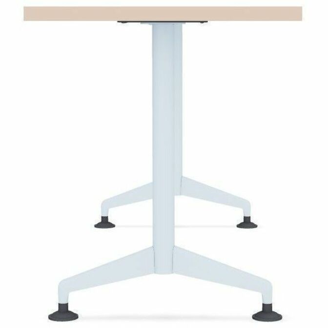 Special-T ZIA Series Training Tables, Rectangle, 24" x 60", Walnut High Pressure Laminate, Powder Coated T-shaped Base, Cast Aluminum/Steel, Foldable, Flip-top, 6 Tables per Bundle