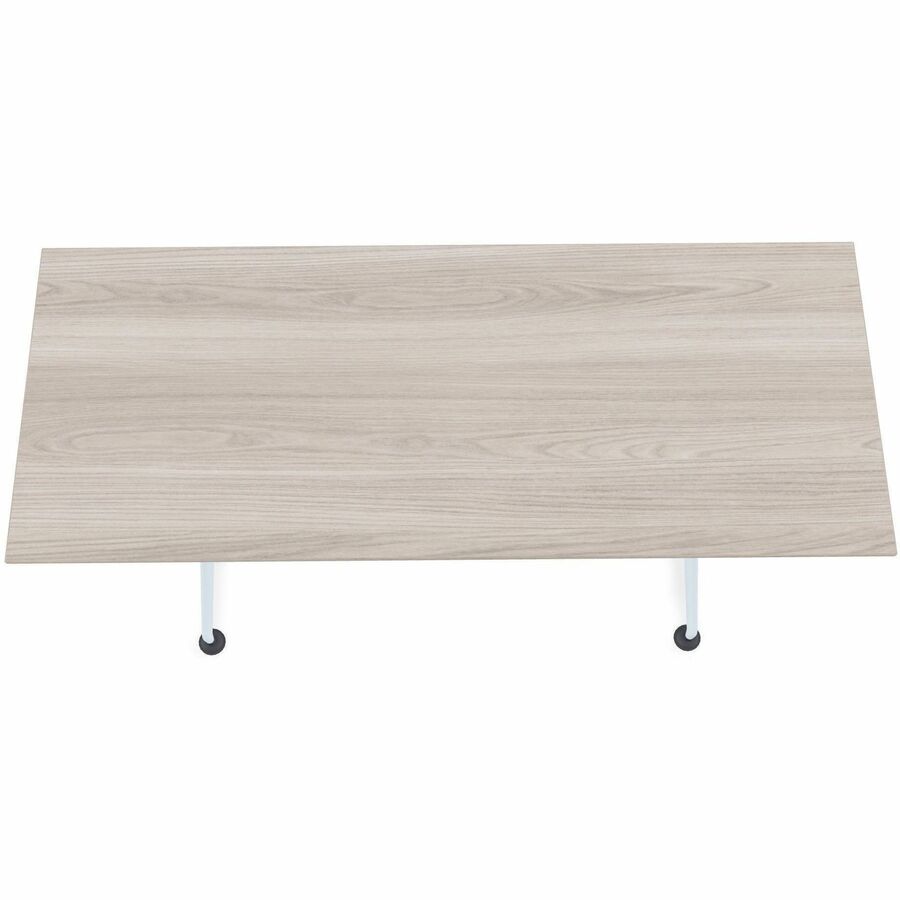 Special-T ZIA Series Training Tables, Rectangle, 24" x 72" x 42", Gray Driftwood, High Pressure Laminate, Powder Coated T-shaped Cast Aluminum/Steel Base, 6 Tables per Bundle
