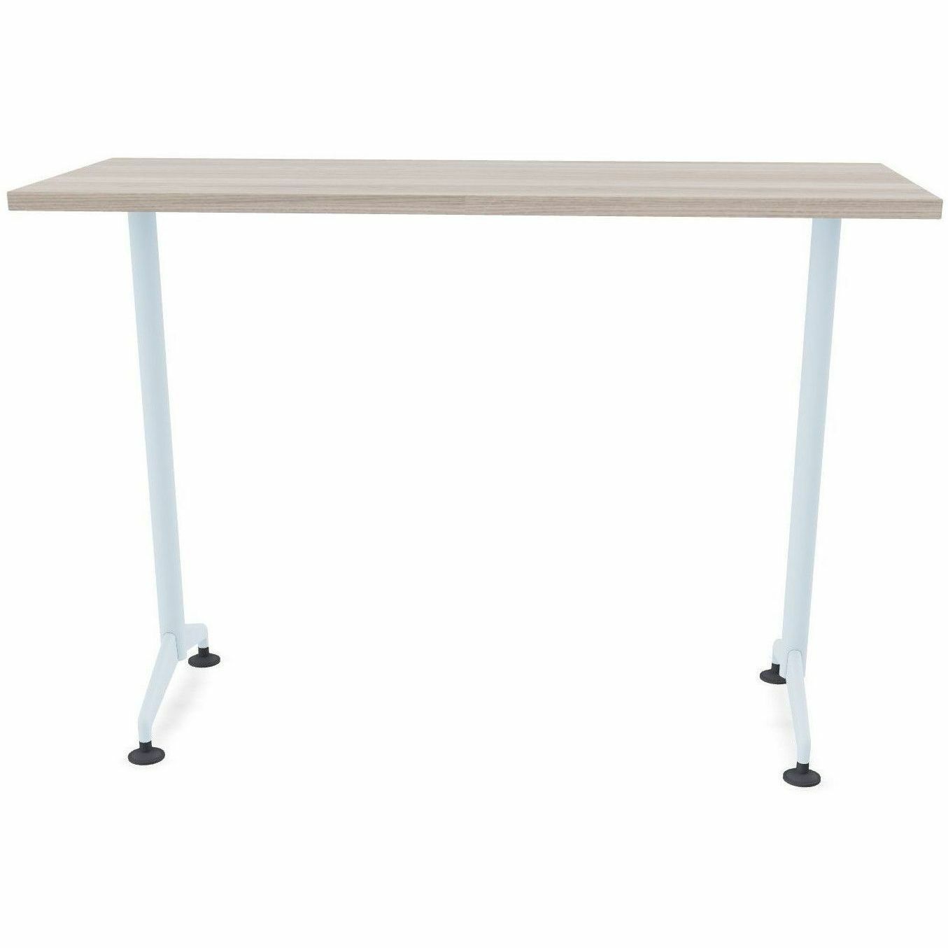 Special-T ZIA Series Training Tables, Rectangle, 24" x 72" x 42", Gray Driftwood, High Pressure Laminate, Powder Coated T-shaped Cast Aluminum/Steel Base, 6 Tables per Bundle