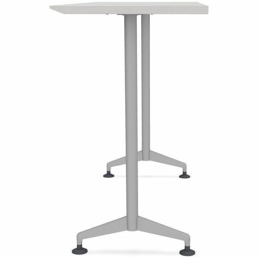 Special-T ZIA Series Training Tables, Rectangle, 24" x 60", 42" High, Gray Driftwood HPL, Powder Coated T-shaped Cast Aluminum/Steel Base, 8 Tables per Bundle