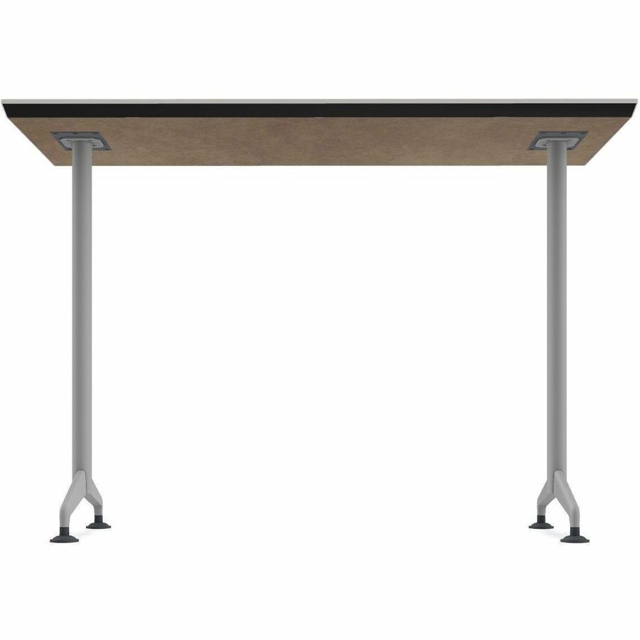 Special-T ZIA Series Training Tables, Rectangle, 24" x 60", 42" High, Gray Driftwood HPL, Powder Coated T-shaped Cast Aluminum/Steel Base, 8 Tables per Bundle