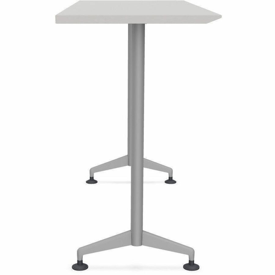 Special-T ZIA Series Training Tables, Rectangle, 24" x 60", 42" High, Gray Driftwood HPL, Powder Coated T-shaped Cast Aluminum/Steel Base, 8 Tables per Bundle