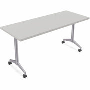Special-T ZIA Series Training Tables Collection - Rectangle Top - Powder Coated T-shaped Base x 24" Table Top Width x 60" Table Top Depth - 29" Height - Training - Gray - High Pressure Laminate (HPL) - Cast Aluminum, Steel Base Material - 6 / Bundle