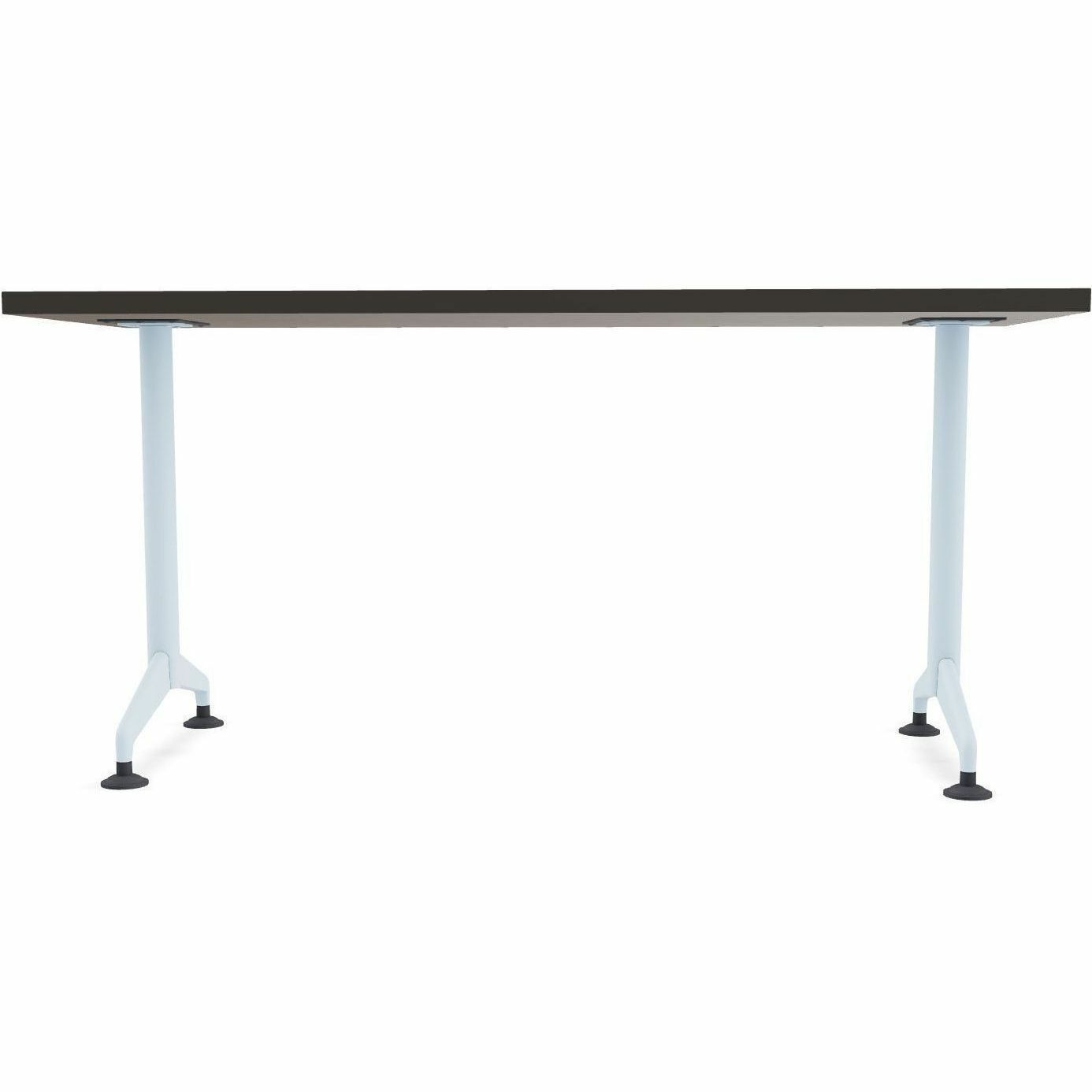 Special-T ZIA Series Training Tables Collection - Rectangle Top - Powder Coated T-shaped Base x 24" Table Top Width x 48" Table Top Depth - 42" Height - Training - Gray - High Pressure Laminate (HPL) - Cast Aluminum, Steel Base Material - 8 / Bundle