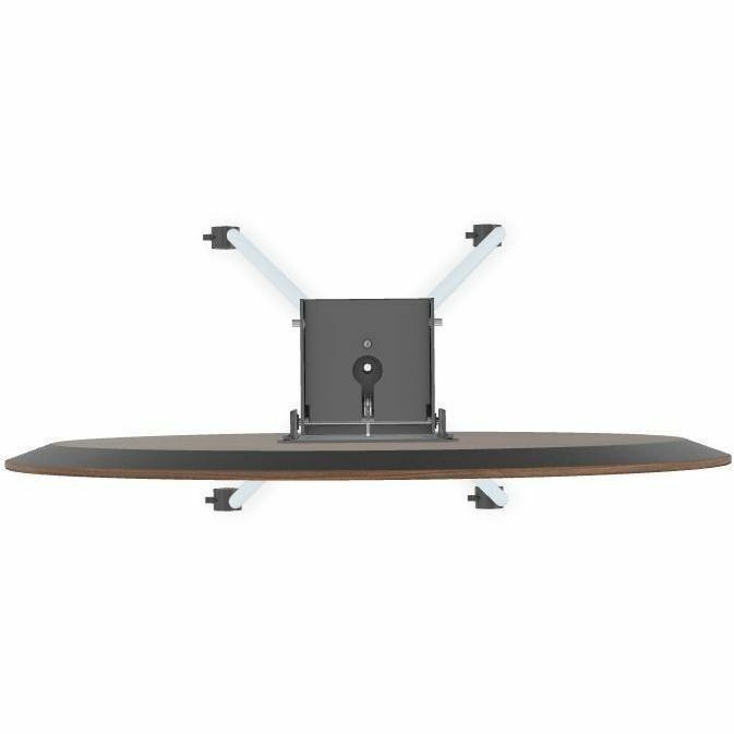 Special-T ZIA Series Round Hospitality Tables, 36" Diameter, 42" Height, Walnut High Pressure Laminate Top, Powder Coated X-Shaped Cast Aluminum/Steel Base, Mid-Century Modern Style, 6 per Bundle