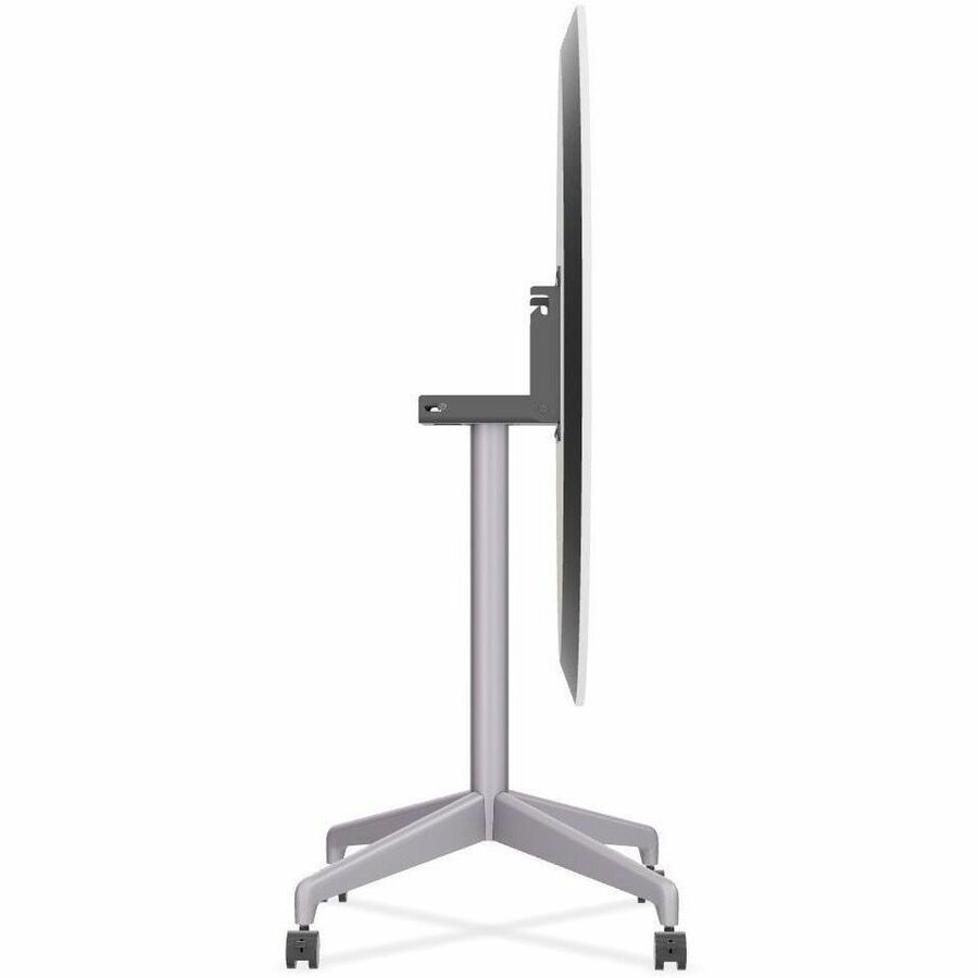 Special-T ZIA Series Round Hospitality Tables, 36" Diameter, 42" Height, White High Pressure Laminate Top, Powder Coated X-Shaped Cast Aluminum and Steel Base, Mid-Century Modern Style, 6 per Bundle