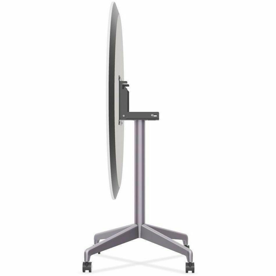 Special-T ZIA Series Round Hospitality Tables, 36" Diameter, 42" Height, White High Pressure Laminate Top, Powder Coated X-Shaped Cast Aluminum and Steel Base, Mid-Century Modern Style, 6 per Bundle