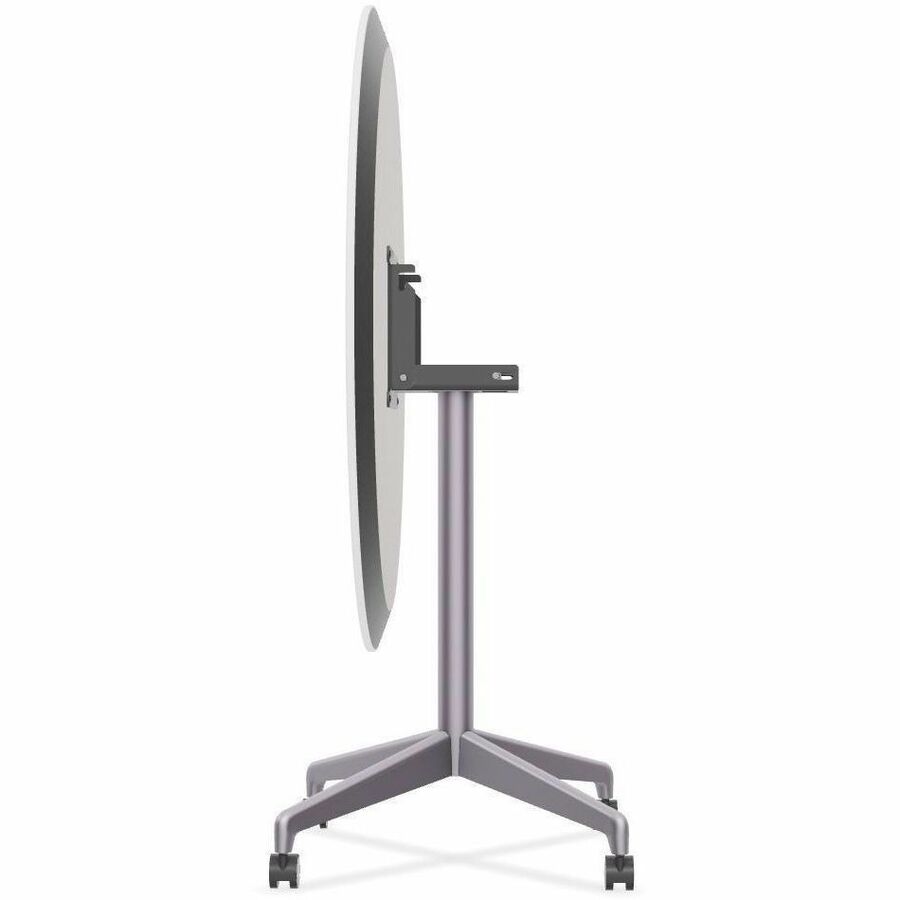 Special-T ZIA Series Round Hospitality Tables, 36" Diameter, 42" Height, White High Pressure Laminate Top, Powder Coated X-Shaped Cast Aluminum and Steel Base, Mid-Century Modern Style, 6 per Bundle