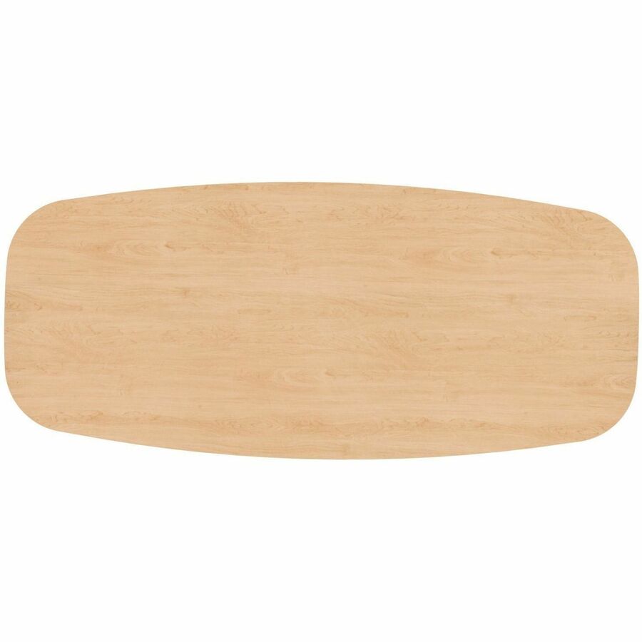 Special-T ZIA Series Conference Tables, Elipse Top, 96" W x 48" D x 29" H, Kensington Maple HPL, Powder Coated Double Column Cast Aluminum/Steel Base, 2 Tables per Bundle