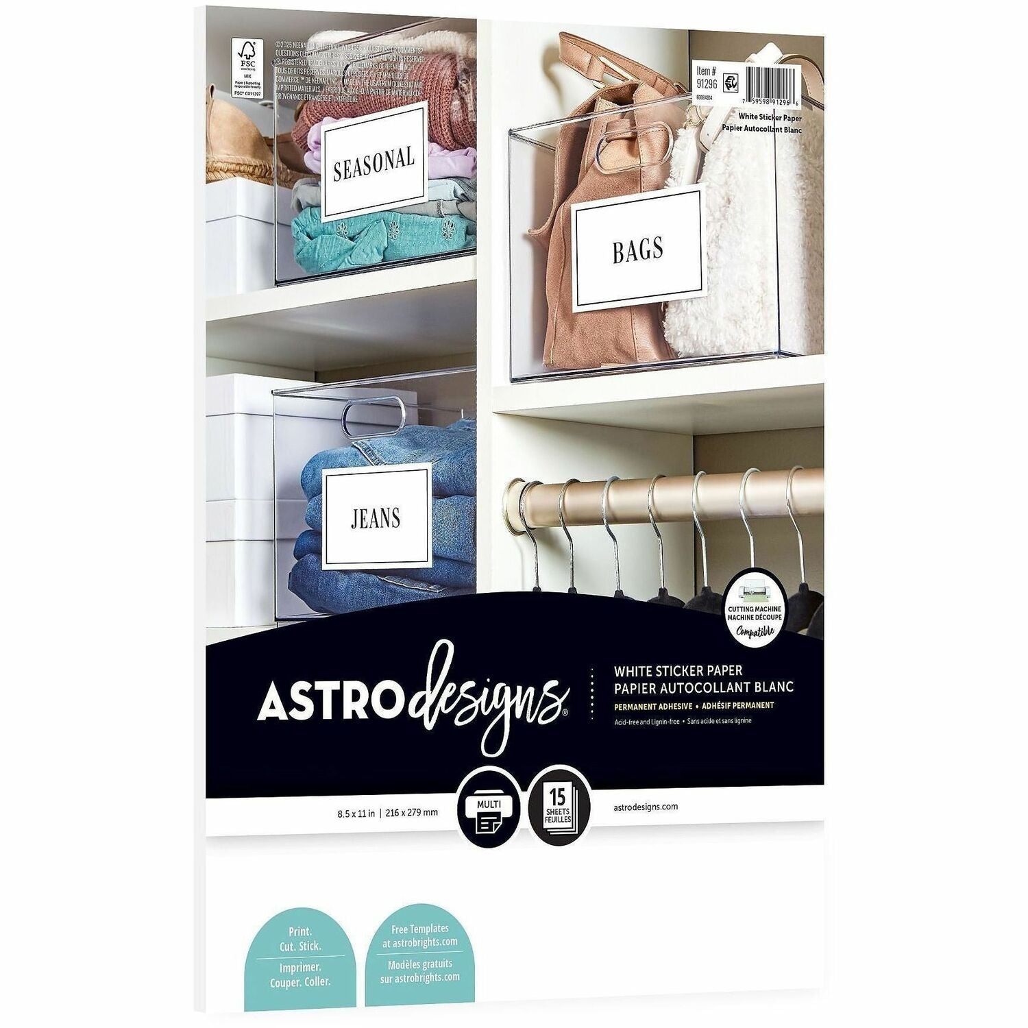 Laser, Inkjet - White - Adhesive, Jam-free - For Label Printer - 6 / Pack