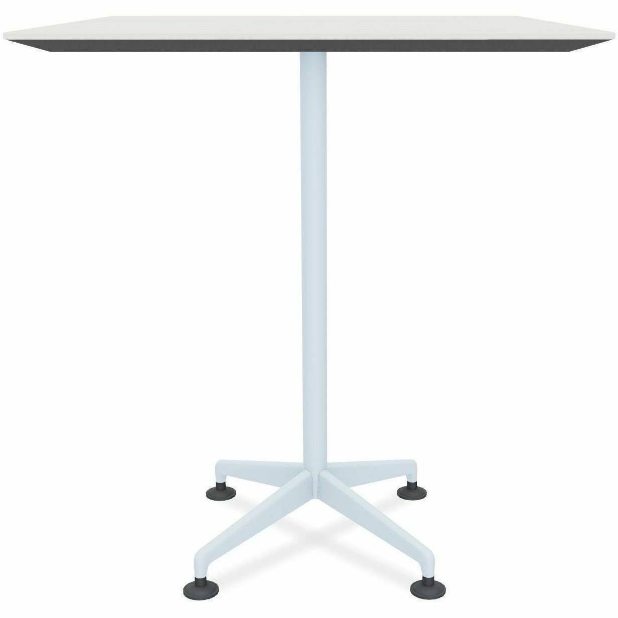 Special-T ZIA Series Hospitality Tables, Square 42"x42" Top, 29" Height, Gray Driftwood HPL, Powder Coated X-Shaped Cast Aluminum/Steel Base, Mid-Century Modern Style, 8 Tables per Bundle